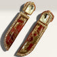 Blush Quartz Dagger Earrings, Gold Statement Drop Earrings, Modern Art Deco Jewelry,