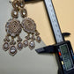 Luxury Statement Drop Earrings, Kundan Style Bridal Earrings