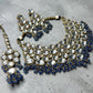Kundan Style Choker Necklace Set with Earrings & Maang Tikka, Statement Bridal Jewelry