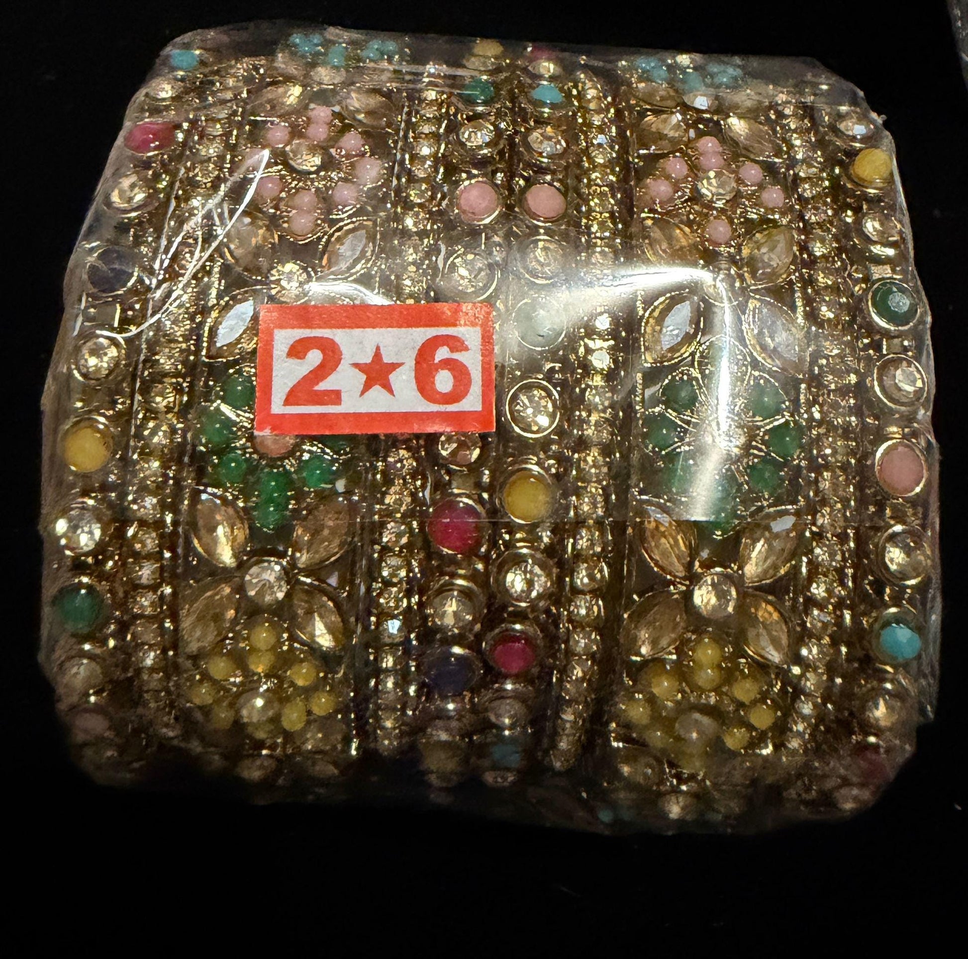 Bohemian Multicolor Floral Bangles Set, Vintage Statement Kadas, Festive Wedding Bangles Polki kundan