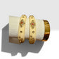 Ivory Kundan Bangles Set, Minimal Bridal Kada Pair, Elegant Wedding Bangles for Women
