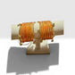 Orange Bridal glass Kashmiri Set with Gold Tone Bangles, Punjabi Wedding Chura.