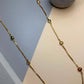 Minimalist Long Station Necklace for Women, Gold Tone Everyday Necklace, Layering Chain.