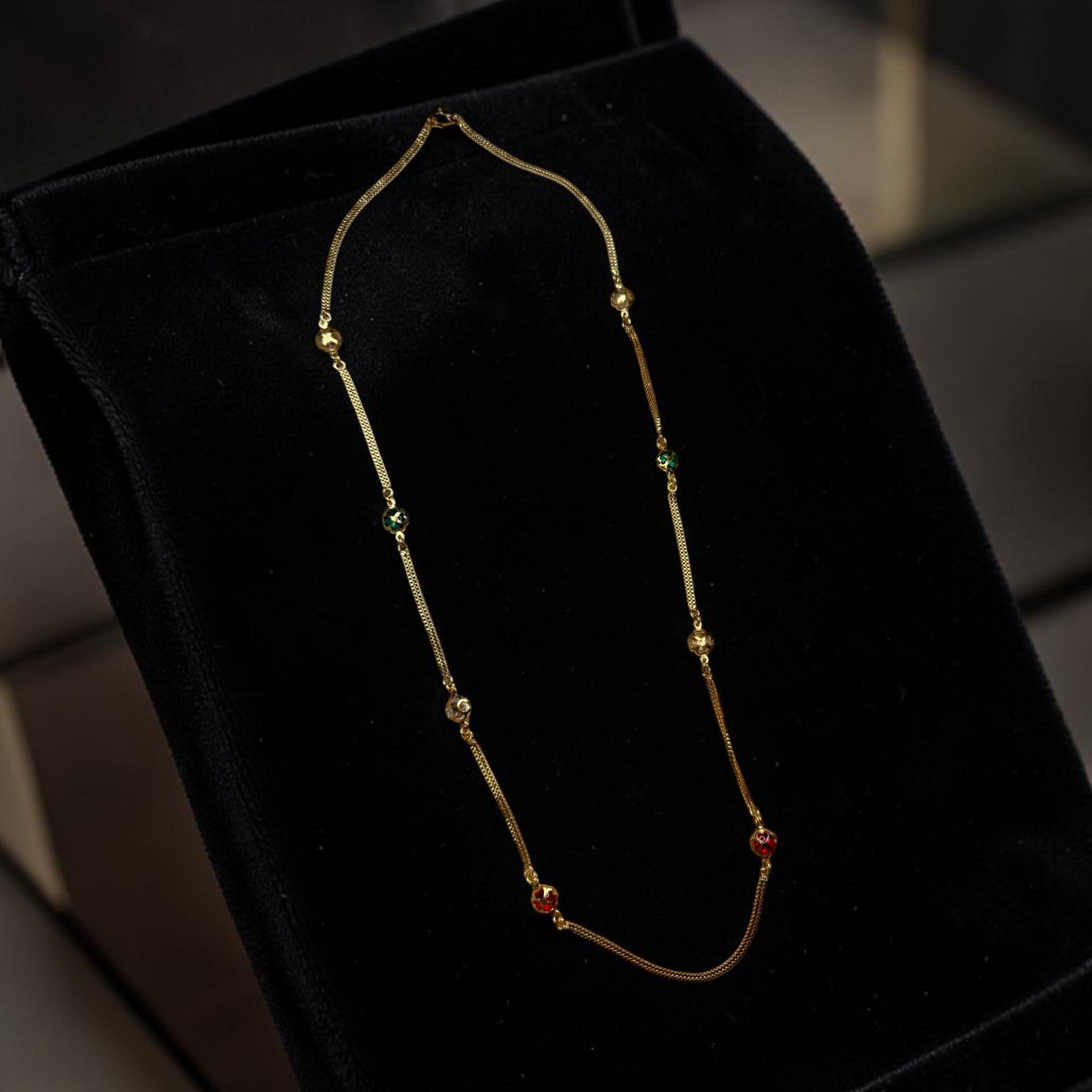 Minimalist Long Station Necklace for Women, Gold Tone Everyday Necklace, Layering Chain.