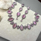 Luxury Statement Necklace Set with Earrings, Silver Tone Bridal Jewelry