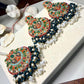 Bridal Jewelry Set with Statement Earrings & Maang Tikka, Gold Plated Ethnic Jewelry