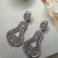Luxury CZ Statement Drop Earrings, Gold Plated Bridal Earrings