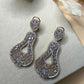 Luxury CZ Statement Drop Earrings, Gold Plated Bridal Earrings