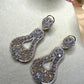 Luxury CZ Statement Drop Earrings, Gold Plated Bridal Earrings
