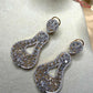 Luxury CZ Statement Drop Earrings, Gold Plated Bridal Earrings