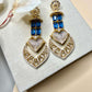 Luxury Heart Statement Drop Earrings, Gold Plated CZ Dangle Earrings