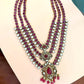 Layered Victorian Pearl Necklace Set, Multi Strand Bridal Jewelry Set, Statement wedding set