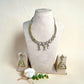 Kundan Necklace Set with Tikka, Crystal Statement Necklace, Bridal Wedding Jewelry