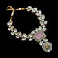 Kundan Polki Bridal wedding Jewelry Set Gold Necklace/Earrings Set.