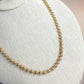Minimalist Beaded Necklace, Everyday Gold Ball Chain, Layering Necklace Gift for Women