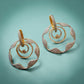 Gold Spiral Statement Earrings, Modern Sculptural Drop Earrings, Minimalist Contemporary Jewelry