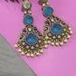 Aqua Green Bridal Earrings Pearl Dangle Statement Earrings bold and beautiful maharani collection
