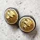 Tiger Head Statement Stud Earrings, Vintage Animal Earrings, Lion Earrings