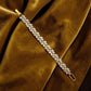 Tennis Bracelet, Leaf Link , Bridal Bracelet, wedding , party ,Gold plated