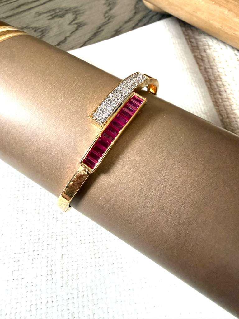 Geometric Statement Bangle, Adjustable Gold Tone Bracelet, Modern Minimalist Bracelet