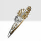 Sunburst Floral Cuff Bracelet, Gold Tone Statement Bangle, Elegant Bridal Bracelet