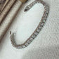 Silver Tennis Bracelet for Women, Statement, Elegant Link Bracelet, Adjustable Party Jewelry