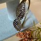 Elegant Leaf Cuff Bracelet for Women, Open Bangle, Statement Bracelet, Bridal Jewelry,