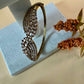 Elegant Leaf Cuff Bracelet for Women, Open Bangle, Statement Bracelet, Bridal Jewelry,