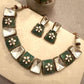 Gold Plated Kundan Style Choker Set, Statement Bridal Necklace Set