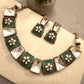 Gold Plated Kundan Style Choker Set, Statement Bridal Necklace Set