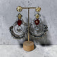 Boho Chandbali Earrings for Women, Tribal Statement, Oxidized Style Dangle Earrings