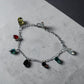 Charm Bracelet for Women, Dainty Chain Bracelet, Colorful Stone, Minimalist Everyday Jewelry