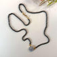 Minimalist Mangalsutra Necklace for Women, Beaded Pendant Necklace, Everyday Bridal