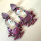 Statement Drop Earrings for Women, Beaded Dangle Earrings, Contemporary Party Earrings