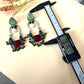 Statement Drop Earrings for Women, Beaded Dangle Earrings, Contemporary Party Earrings