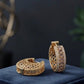 Gold Plated Chunky Earrings, CZ Wide Hoop Earrings, Designer Statement Hoops