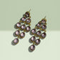 Emerald Green Drop Earrings, Gold Plated Dangle Earrings