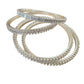 Silver Tone Tennis Bangle Set, Stackable Bangles, Cubic Zirconia sizes 2.4 2.6 2.8