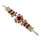 Gold Plated Floral Choker Necklace, Rose Pearl Choker, Statement Bridal