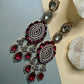 Luxury Statement Drop Earrings, Kundan Style Bridal Earrings