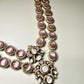 Kundan Style Necklace Set with Jhumka Earrings, Statement Bridal Jewelry