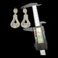 Luxury CZ Statement Drop Earrings, Gold Plated Bridal Earrings