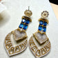 Luxury Heart Statement Drop Earrings, Gold Plated CZ Dangle Earrings