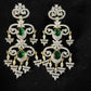 Luxury Chandelier Earrings, Gold Plated CZ Statement Earrings, Bridal Dangle
