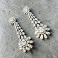 Luxury Pearl Drop Chandelier Earrings, Gold Plated CZ Bridal Earrings