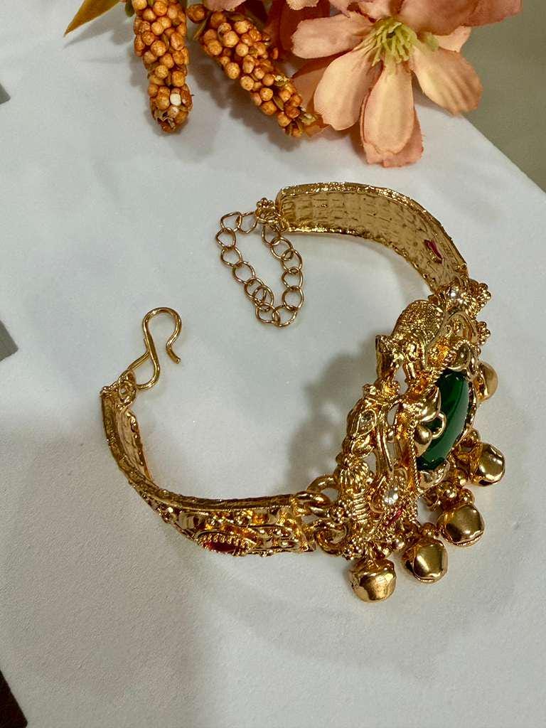 Traditional Gold Plated Choker Necklace, Statement Bridal Choker