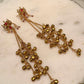 Long Tassel Earrings, Gold Plated Dangle Earrings, Bell Drop