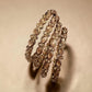 Gold Plated Champagne Polki kundan Stone Bangle Set, Designer Stackable Bangles