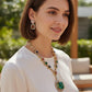 Statement Pendant Necklace Set with Earrings, Luxury high end Bridal Jewelry
