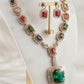 Statement Pendant Necklace Set with Earrings, Luxury high end Bridal Jewelry